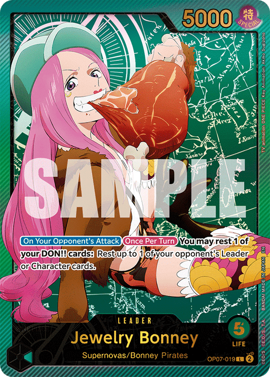 OPTCG Anime 25th Collection OP07-019 Jewelry Bonney (Leader) Special Rare