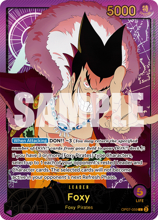 OPTCG Anime 25th Collection OP07-059 Foxy (Leader) Special Rare