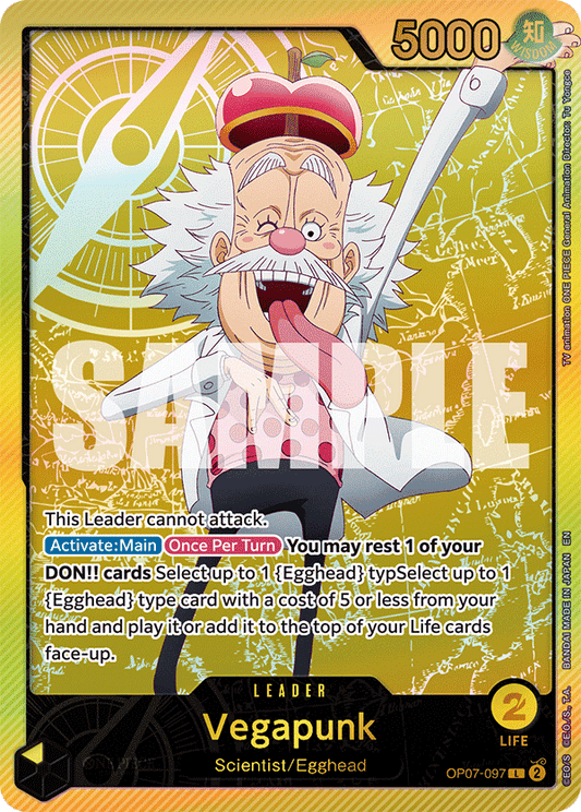 OPTCG Anime 25th Collection OP07-097 Vegapunk (Leader) Special Rare