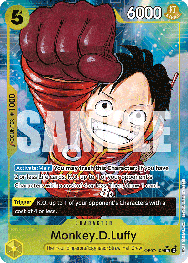 OPTCG 500 Years in the Future OP07-109 Monkey.D.Luffy (SR) Alternate Art