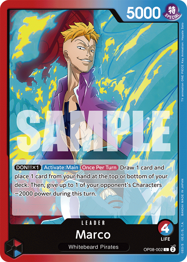 OPTCG Two Legends OP08-002 Marco (Leader)