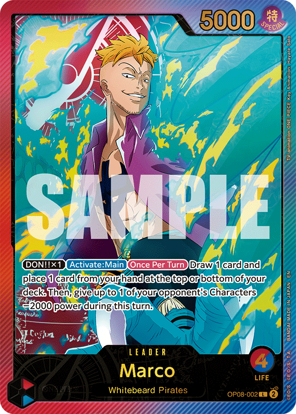 OPTCG Anime 25th Collection OP08-002 Marco (Leader) Special Rare