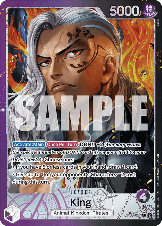 OPTCG Two Legends OP08-057 King (Leader) Alternate Art