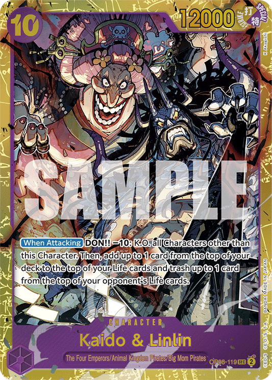 OPTCG Two Legends OP08-119 Kaido & Linlin (SEC)