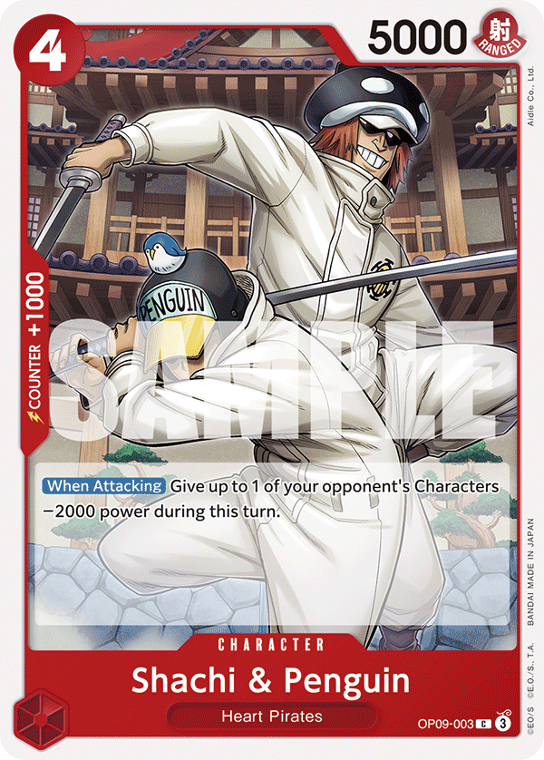 OPTCG Emperors in the New World OP09-003 Shachi & Penguin