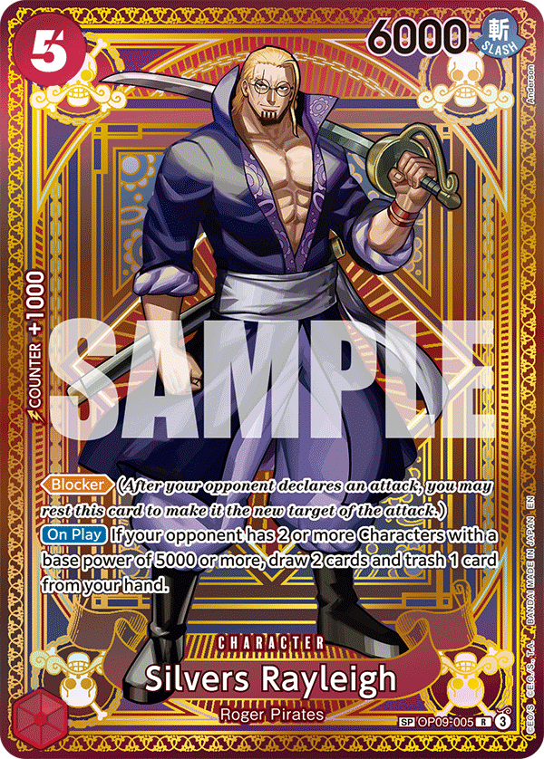 OPTCG A Fist of Divine Speed OP09-005 Silvers Rayleigh Special Rare
