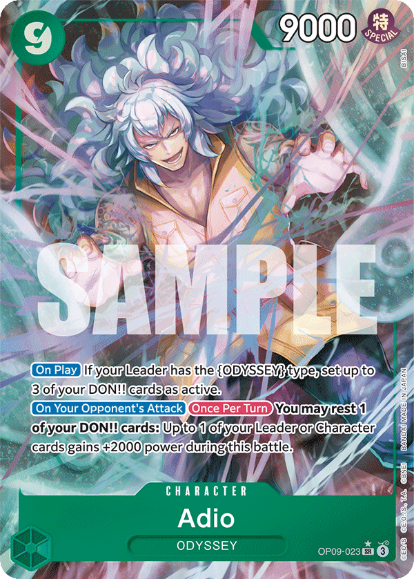 OPTCG Emperors in the New World OP09-023 Adio (SR) Alternate Art