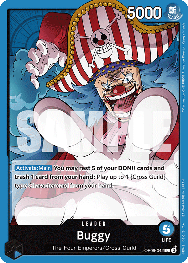 OPTCG Emperors in the New World OP09-042 Buggy (Leader)