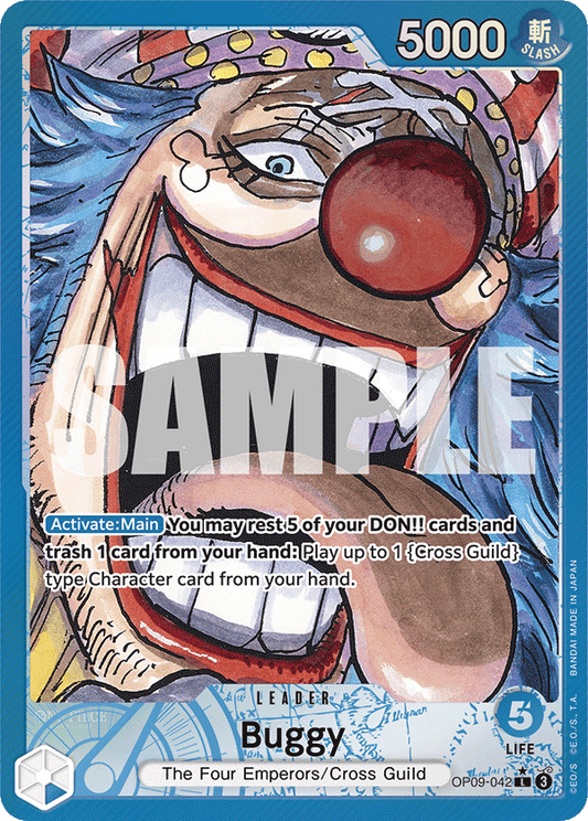 OPTCG Emperors in the New World OP09-042 Buggy (Leader) Alternate Art