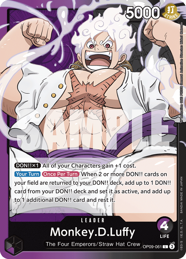 OPTCG Emperors in the New World OP09-061 Monkey.D.Luffy (Leader)