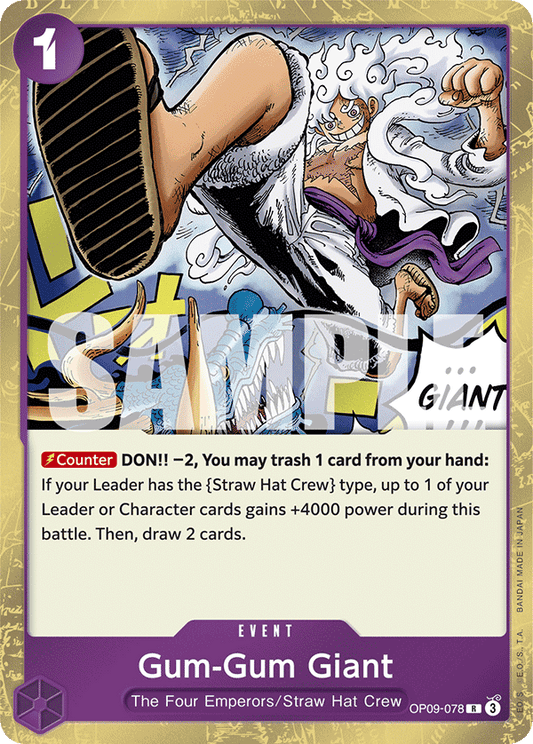 OPTCG Emperors in the New World OP09-078 Gum-Gum Giant
