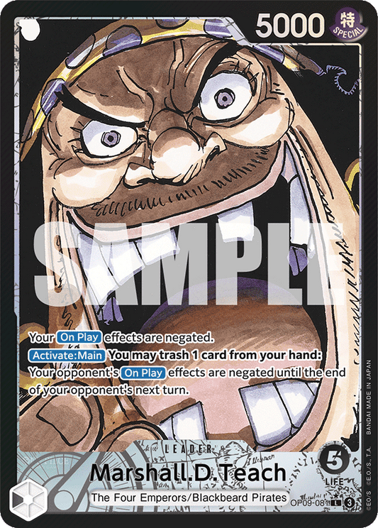 OPTCG Emperors in the New World OP09-081 Marshall.D.Teach (Leader) Alternate Art