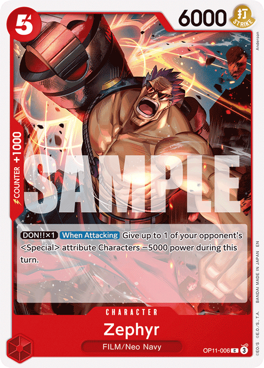 OPTCG A Fist of Divine Speed OP11-006 Zephyr