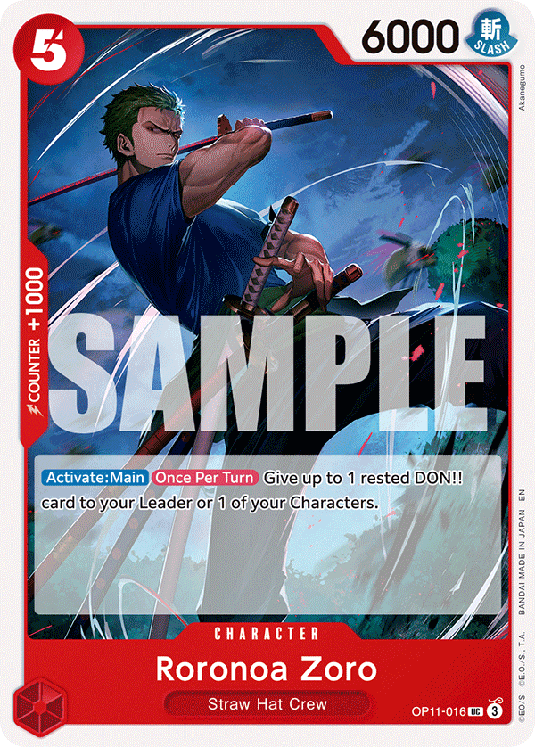 OPTCG A Fist of Divine Speed OP11-016 Roronoa Zoro