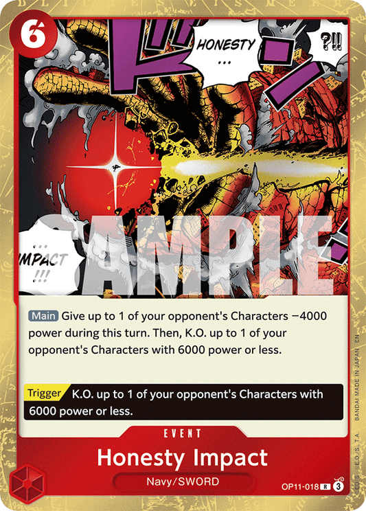 OPTCG A Fist of Divine Speed OP11-018 Honesty Impact