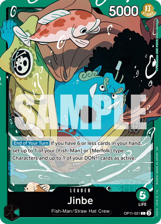 OPTCG A Fist of Divine Speed OP11-021 Jinbe (Leader)