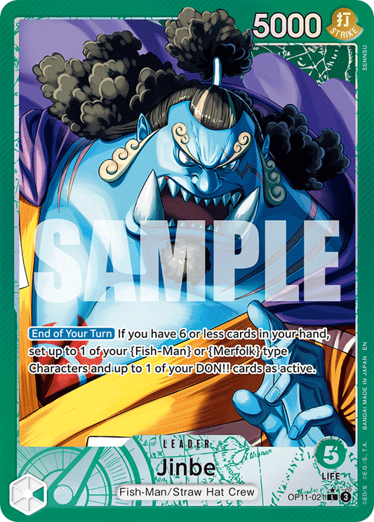OPTCG A Fist of Divine Speed OP11-021 Jinbe (Leader) Alternate Art