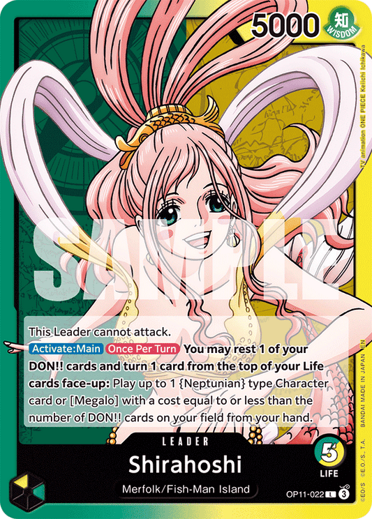 OPTCG A Fist of Divine Speed OP11-022 Shirahoshi (Leader)