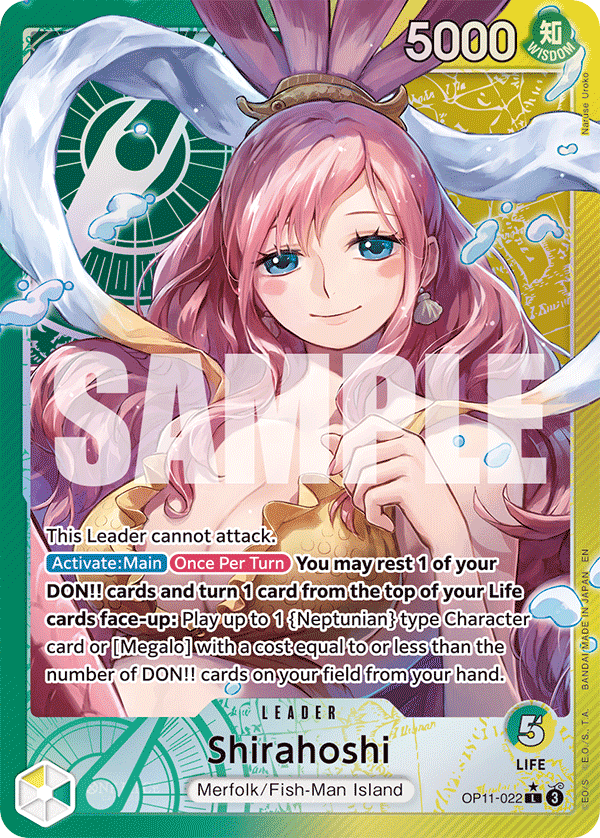 OPTCG A Fist of Divine Speed OP11-022 Shirahoshi (Leader) Alternate Art