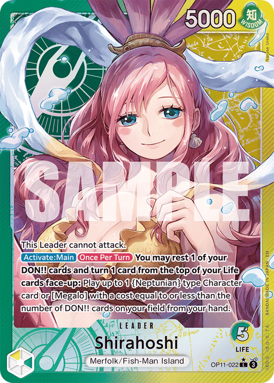 OPTCG A Fist of Divine Speed OP11-022 Shirahoshi (Leader) Alternate Art