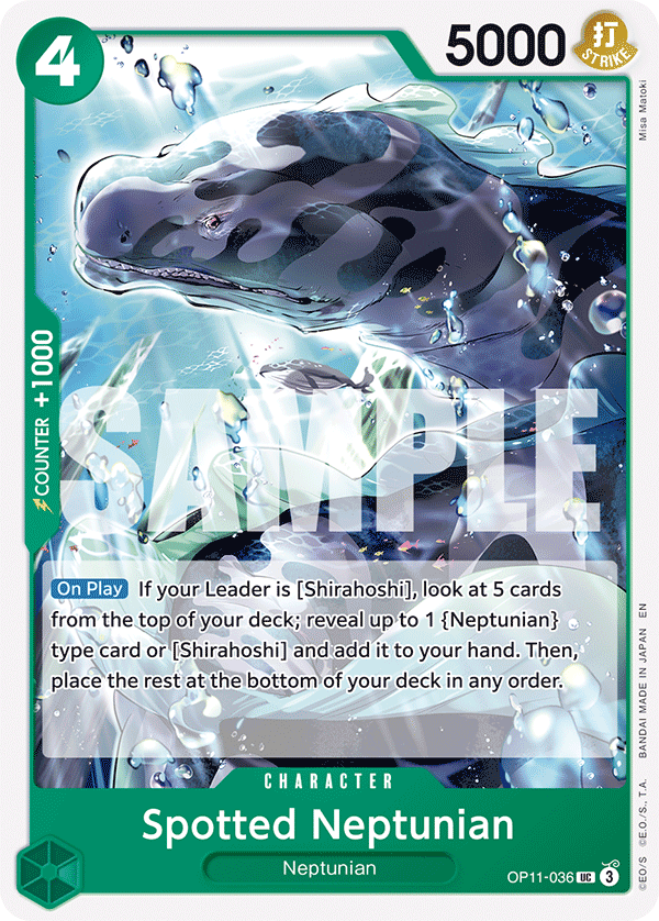 OPTCG A Fist of Divine Speed OP11-036 Spotted Neptunian