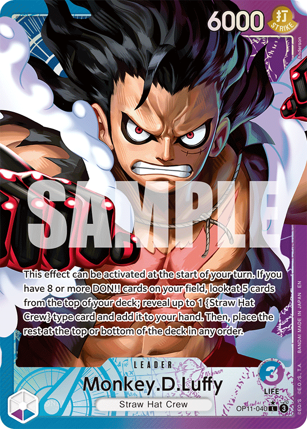 OPTCG A Fist of Divine Speed OP11-040 Monkey.D.Luffy (Leader) Alternate Art