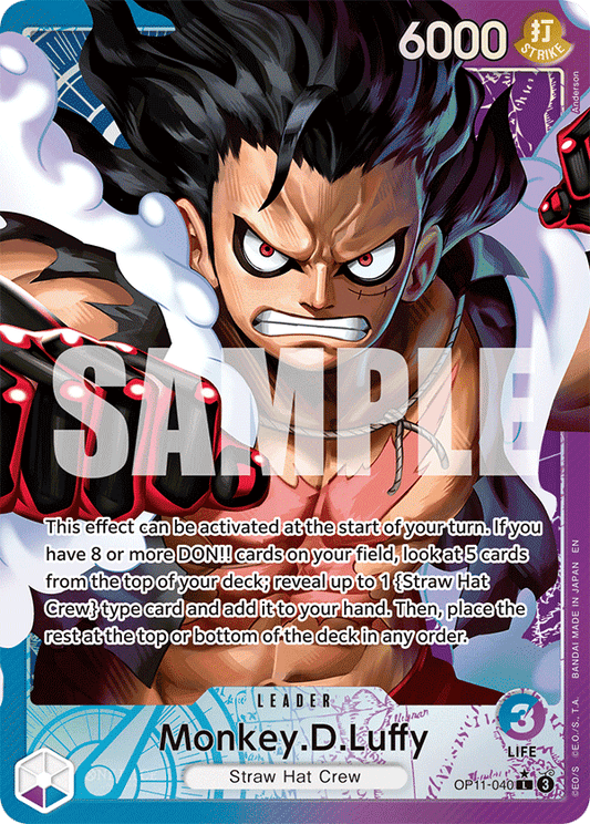 OPTCG A Fist of Divine Speed OP11-040 Monkey.D.Luffy (Leader) Alternate Art