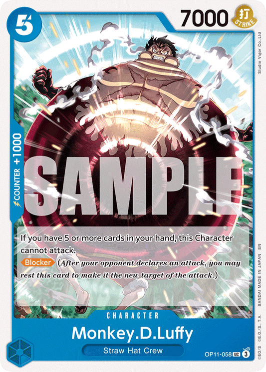 OPTCG A Fist of Divine Speed OP11-058 Monkey.D.Luffy