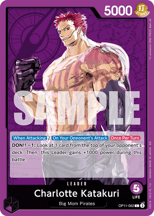 OPTCG A Fist of Divine Speed OP11-062 Charlotte Katakuri (Leader)