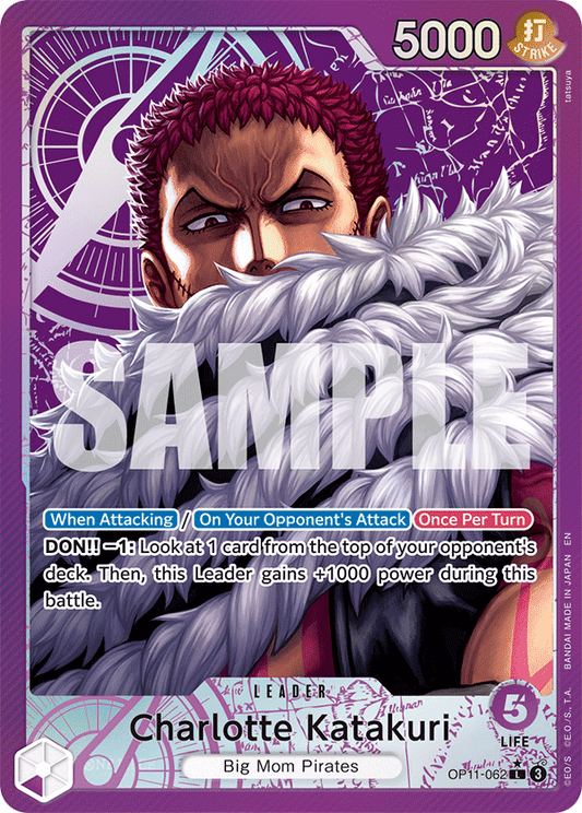 OPTCG A Fist of Divine Speed OP11-062 Charlotte Katakuri (Leader) Alternate Art