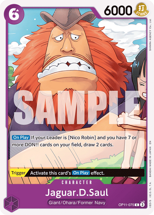 OPTCG A Fist of Divine Speed OP11-075 Jaguar.D.Saul