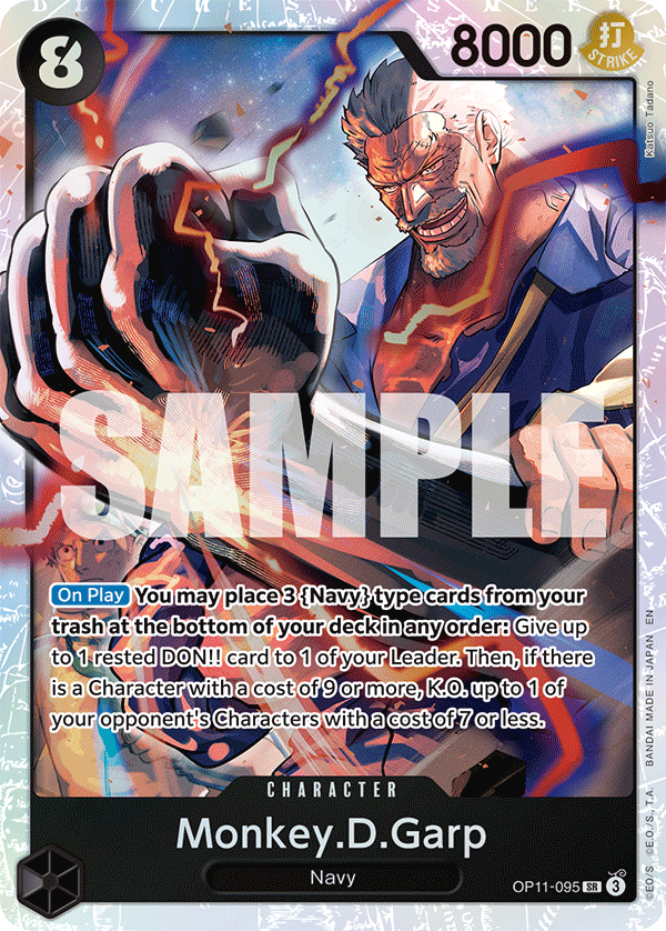 OPTCG A Fist of Divine Speed OP11-095 Monkey.D.Garp (SR)
