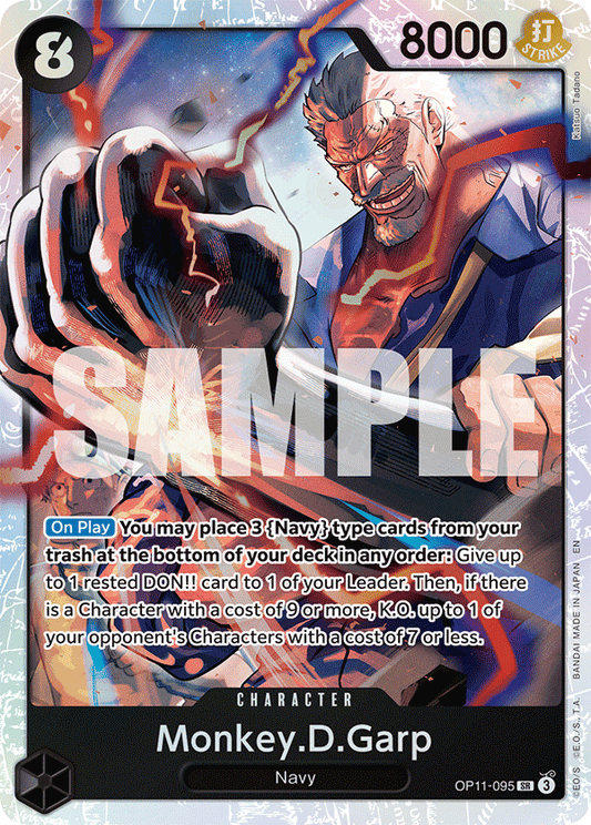 OPTCG A Fist of Divine Speed OP11-095 Monkey.D.Garp (SR)