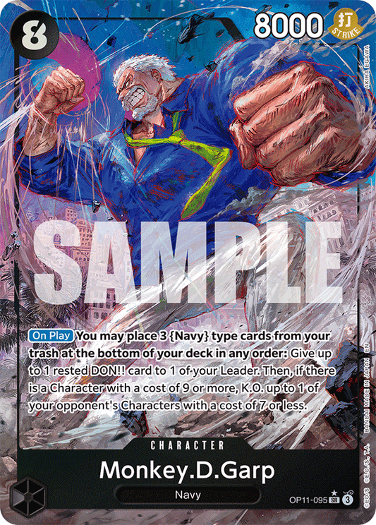 OPTCG A Fist of Divine Speed OP11-095 Monkey.D.Garp (SR) Alternate Art