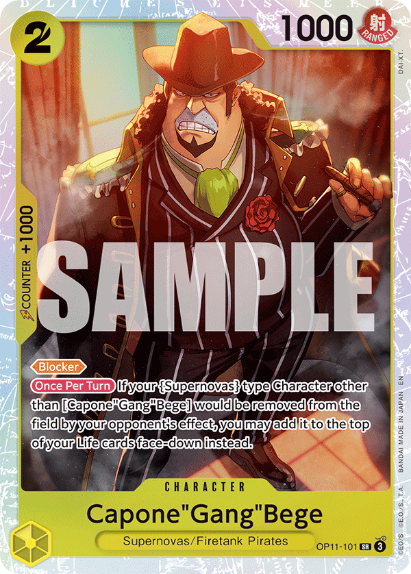 OPTCG A Fist of Divine Speed OP11-101 Capone"Gang"Bege (SR)