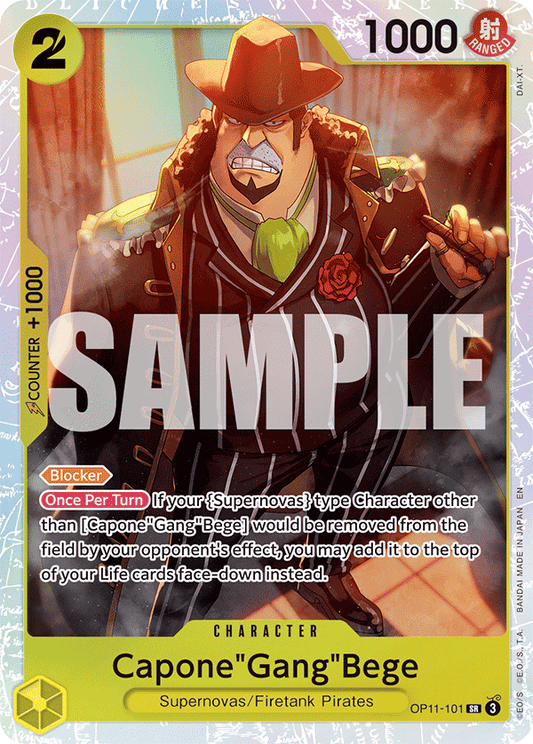 OPTCG A Fist of Divine Speed OP11-101 Capone"Gang"Bege (SR)