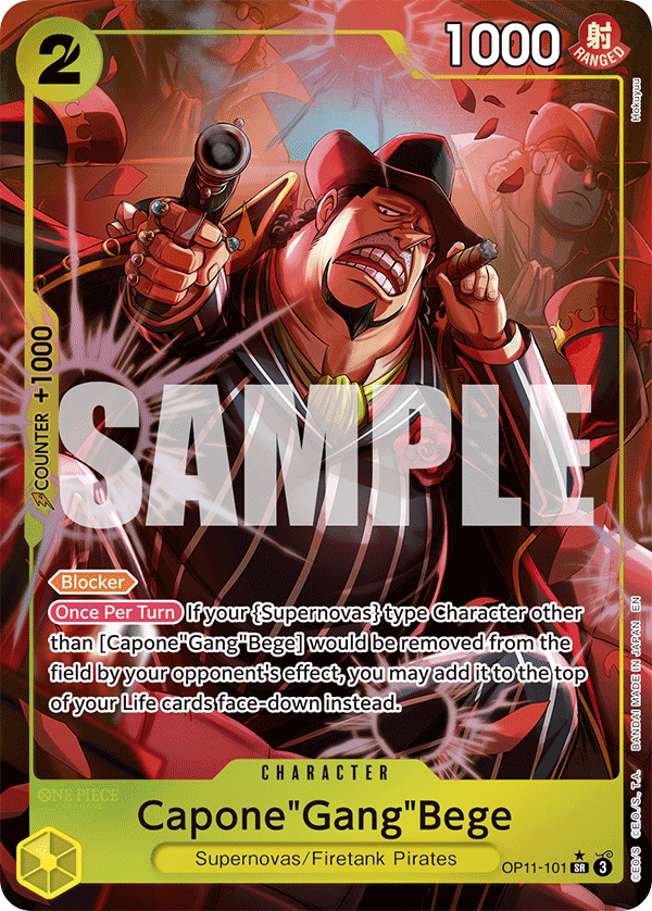 OPTCG A Fist of Divine Speed OP11-101 Capone"Gang"Bege (SR) Alternate Art