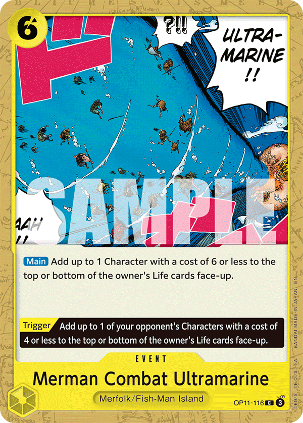 OPTCG A Fist of Divine Speed OP11-116 Merman Combat Ultramarine