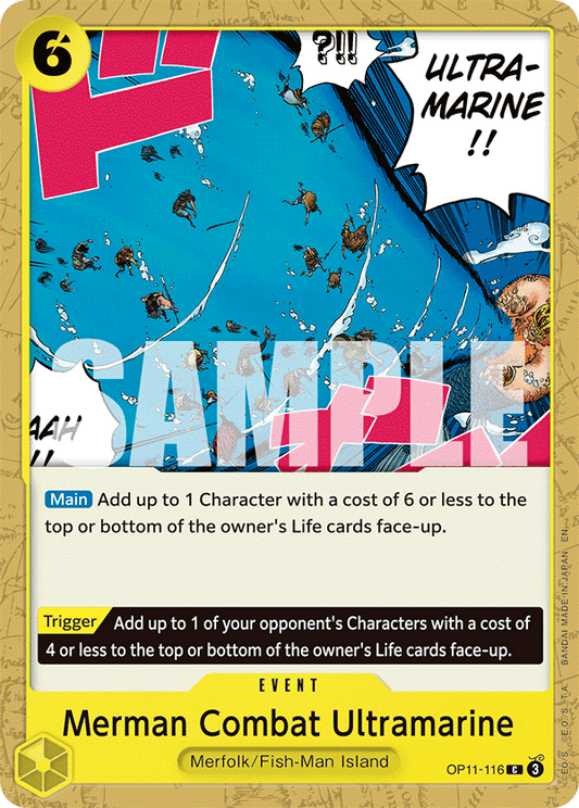 OPTCG A Fist of Divine Speed OP11-116 Merman Combat Ultramarine