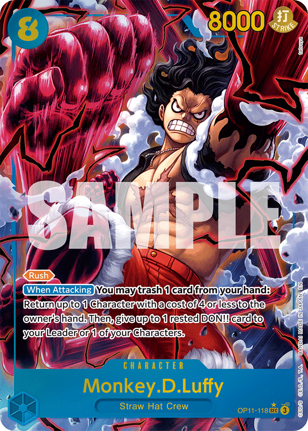 OPTCG A Fist of Divine Speed OP11-118 Monkey.D.Luffy (SEC) Alternate Art