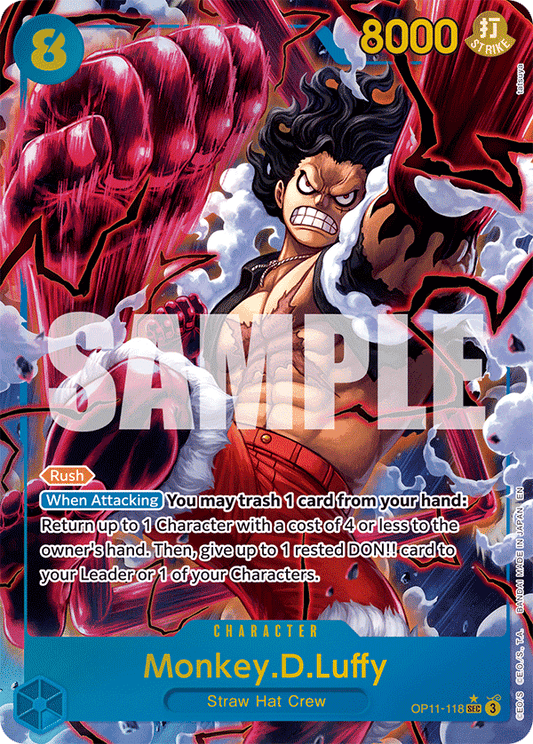 OPTCG A Fist of Divine Speed OP11-118 Monkey.D.Luffy (SEC) Alternate Art