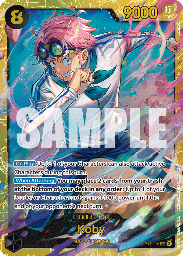 OPTCG A Fist of Divine Speed OP11-119 Koby (SEC)
