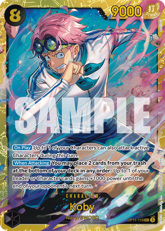 OPTCG A Fist of Divine Speed OP11-119 Koby (SEC)
