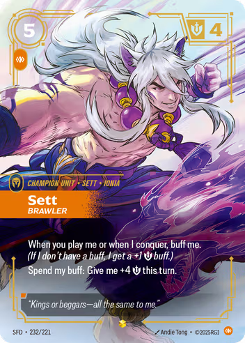 Riftbound Spiritforged 232/221 Sett Brawler (Showcase)