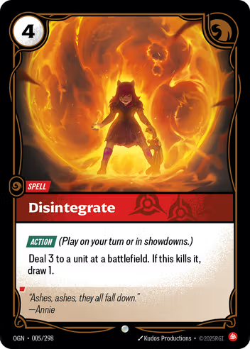 Riftbound Origins 005/298 Disintegrate Foil