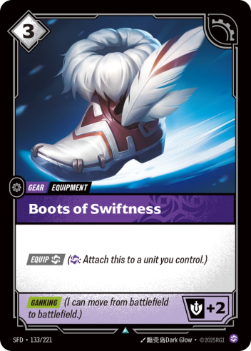 Riftbound Spiritforged 133/221 Boots of Swiftness Foil