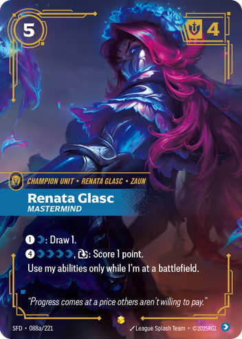Riftbound Spiritforged 088a/221 Renata Glasc Mastermind (Showcase)