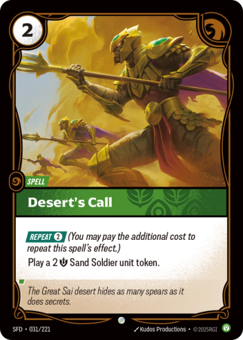 Riftbound Spiritforged 031/221 Desert's Call Foil