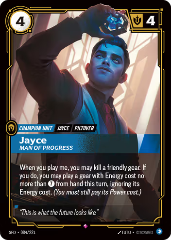 Riftbound Spiritforged 084/221 Jayce Man of Progress
