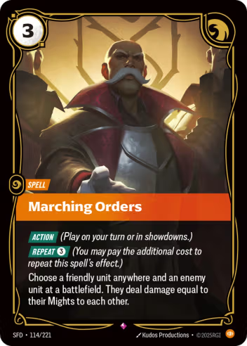 Riftbound Spiritforged 114/221 Marching Orders